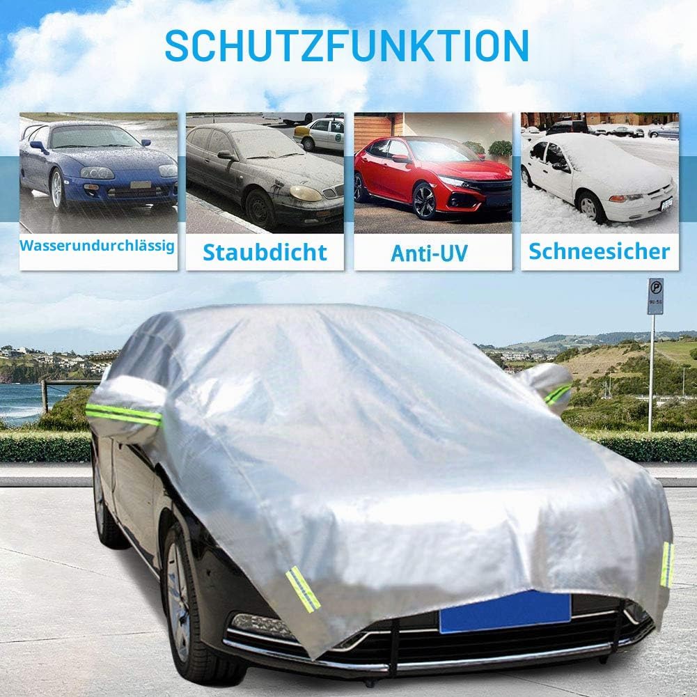 Halbgarage für Auto Abdeckplane Winter Sommer Autoabdeckung wasserdicht Auto halbgarage Staubdicht S