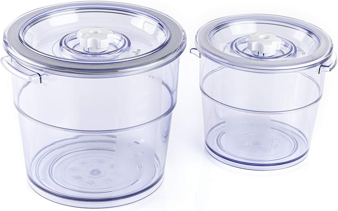 ROMMELSBACHER Vakuumierbehälter Set VCR 600 - rund, 2 und 4 Liter, für Mikrowelle, Kühl- und Gefrier