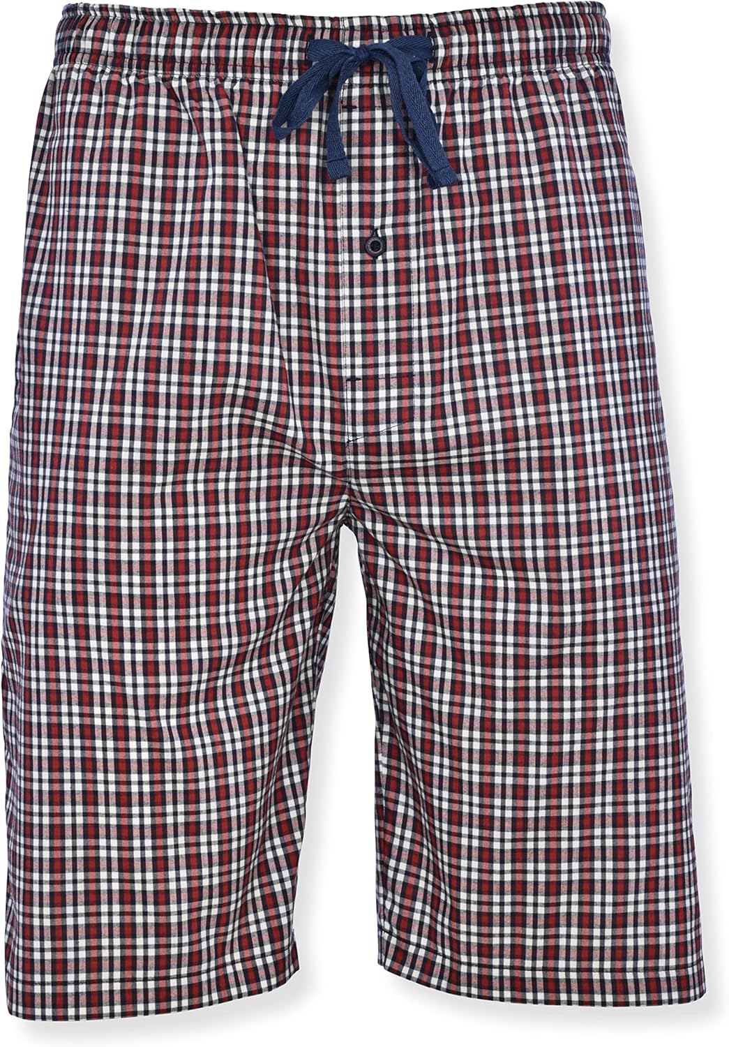 Hanes Herren Gewebte Shorts Leger S Marineblau/Rotes Gingham, S Marineblau/Rotes Gingham