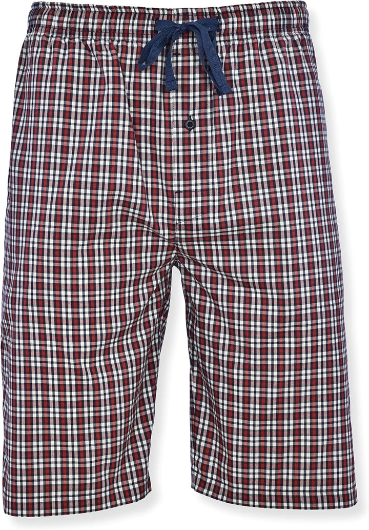 Hanes Herren Gewebte Shorts Leger S Marineblau/Rotes Gingham, S Marineblau/Rotes Gingham