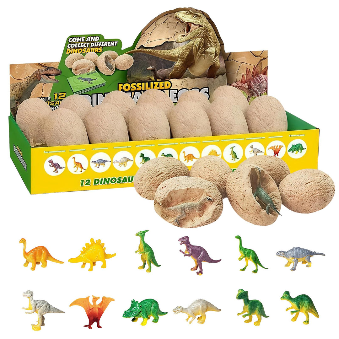 Dinosaurier Ausgrabungsset für Kinder, 12 Stk. Dino Ei Zum Ausgraben Figuren Dinosaurier Eier Ausgra