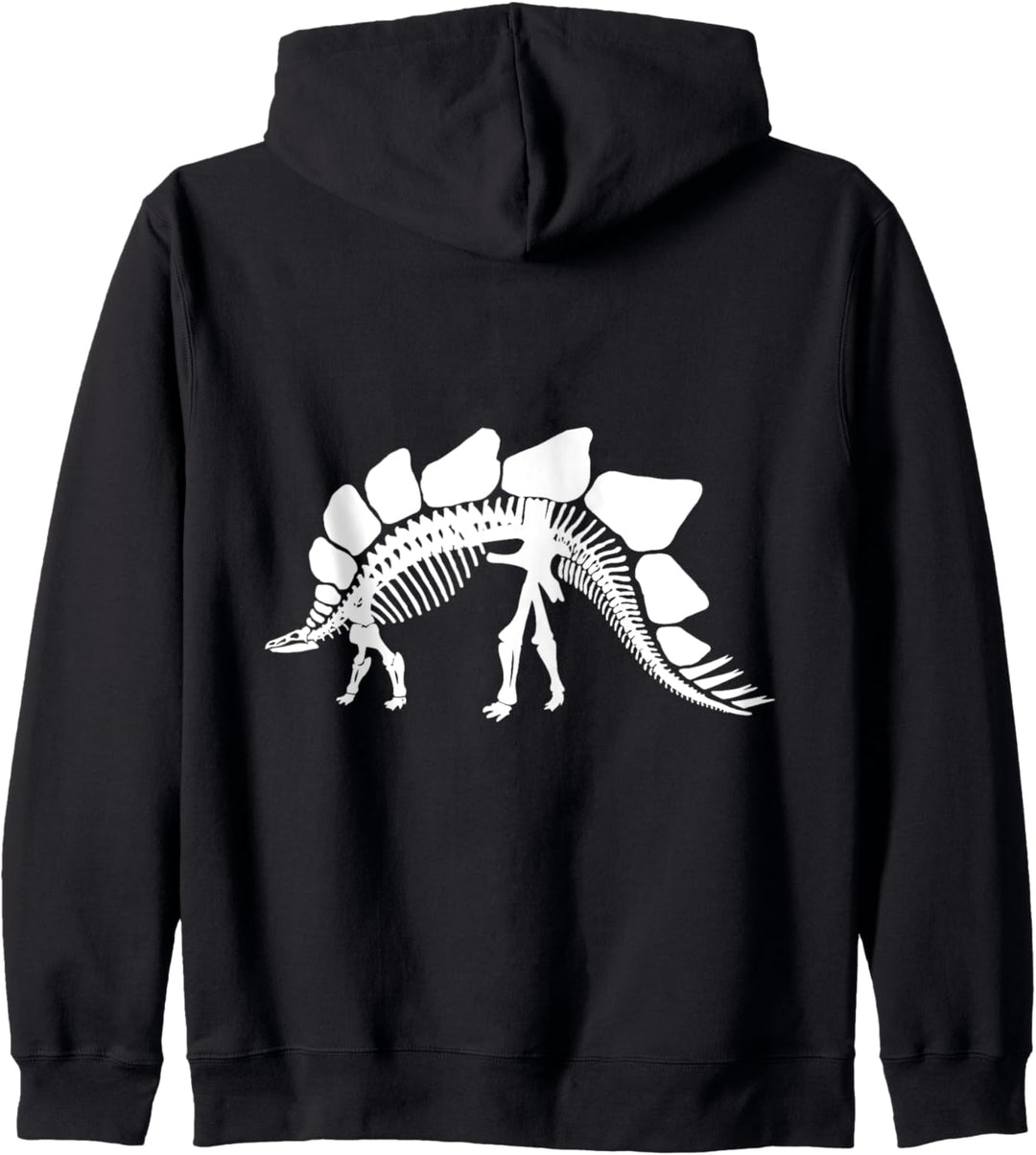 Stegosaurus Dinosaurier Fossil Skelett (weisses Logo-Design) Kapuzenjacke