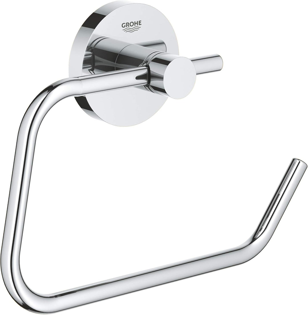 Grohe Bau Cosmopolitan - Bademantelhaken, chrom, 40461001 & Essentials - WC-Papierhalter (Material:
