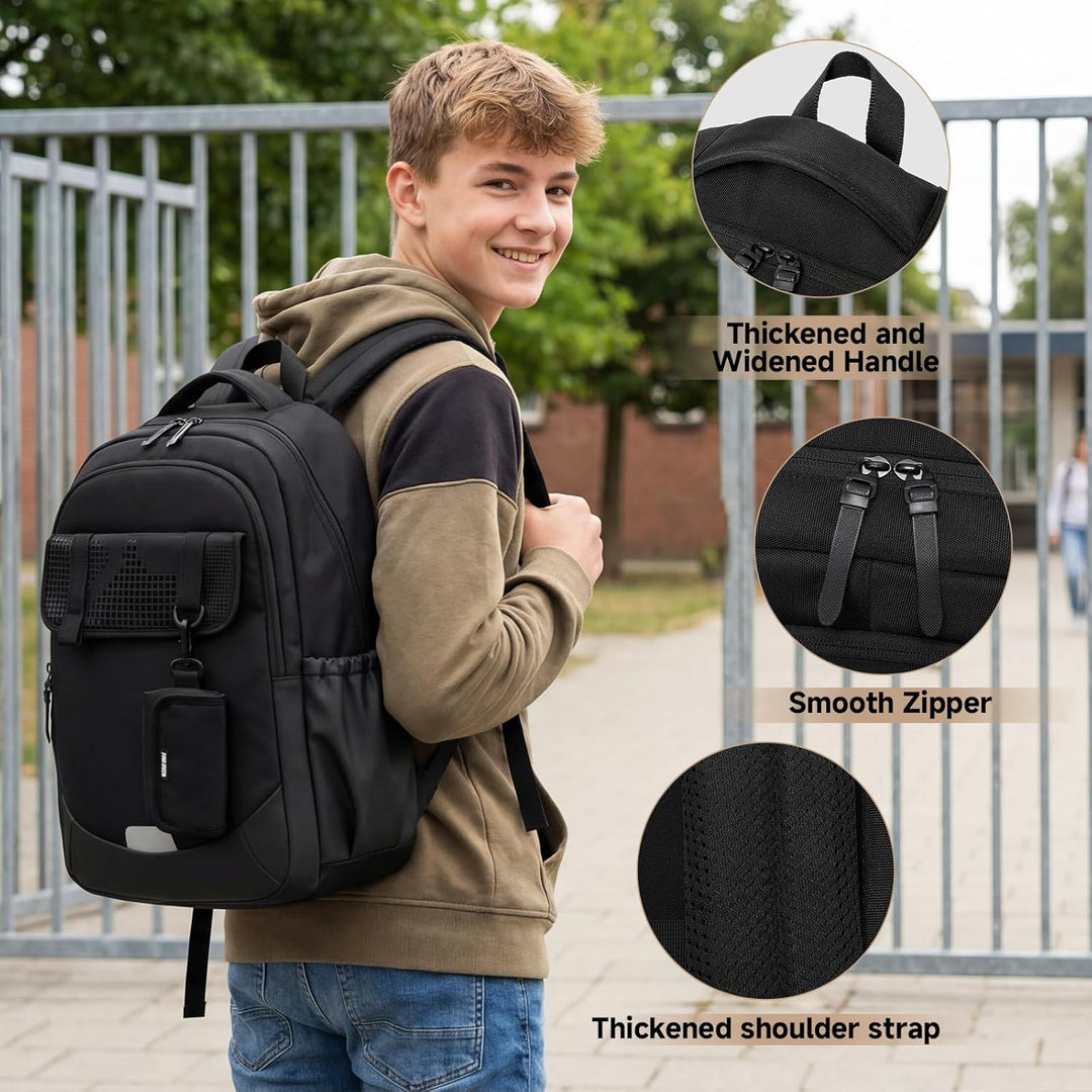 Amythe Schulrucksack Jungen Teenager Grosser Kapazität 30L, Rucksack Schule Gymnasium Oberstufe Schu