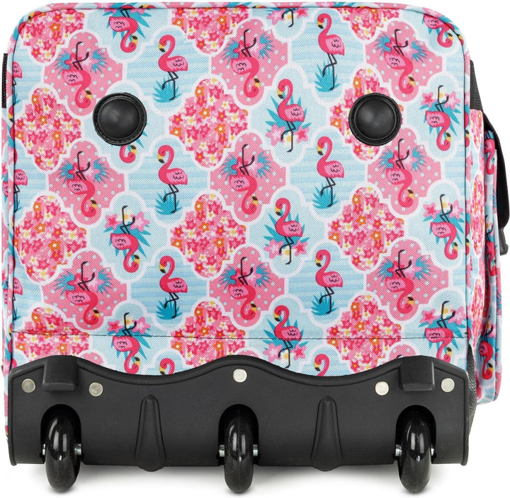 normani Jumbo Reisetasche XXL Trolly mit Rollen aus robustem Material Farbe Rosa Flamingo / 80 Liter
