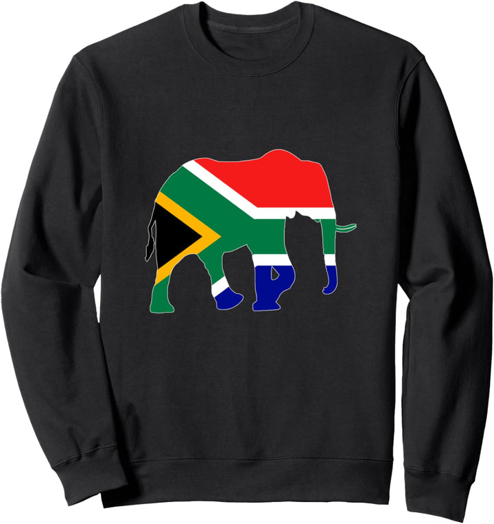 Südafrikanische Flagge Elefant wilde Afrika Safari Sweatshirt