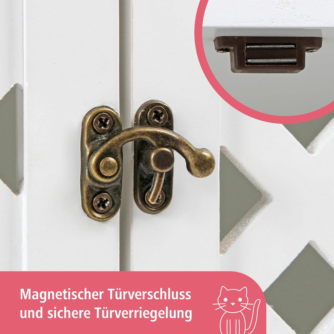 Kerbl 82662 Katzenschrank Helena, 64 x 46 x 65 cm, weiss, 1 Stück (1er Pack)