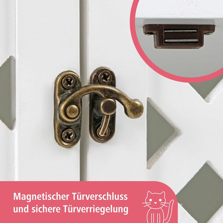 Kerbl 82662 Katzenschrank Helena, 64 x 46 x 65 cm, weiss, 1 Stück (1er Pack)