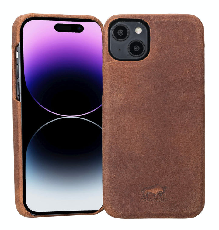 Solo Pelle Lederhülle für das iPhone 14 Plus in 6.7 Zoll Princeton Case Leder Hülle Ledertasche Back