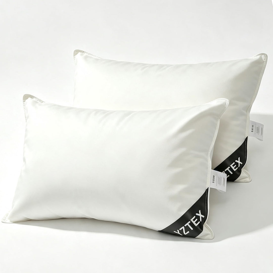 Gänsefedern und -daunen, 100 % Baumwolle, weich, Hotelqualität, 2 Stück 15% Down Pillows, 15% Down P