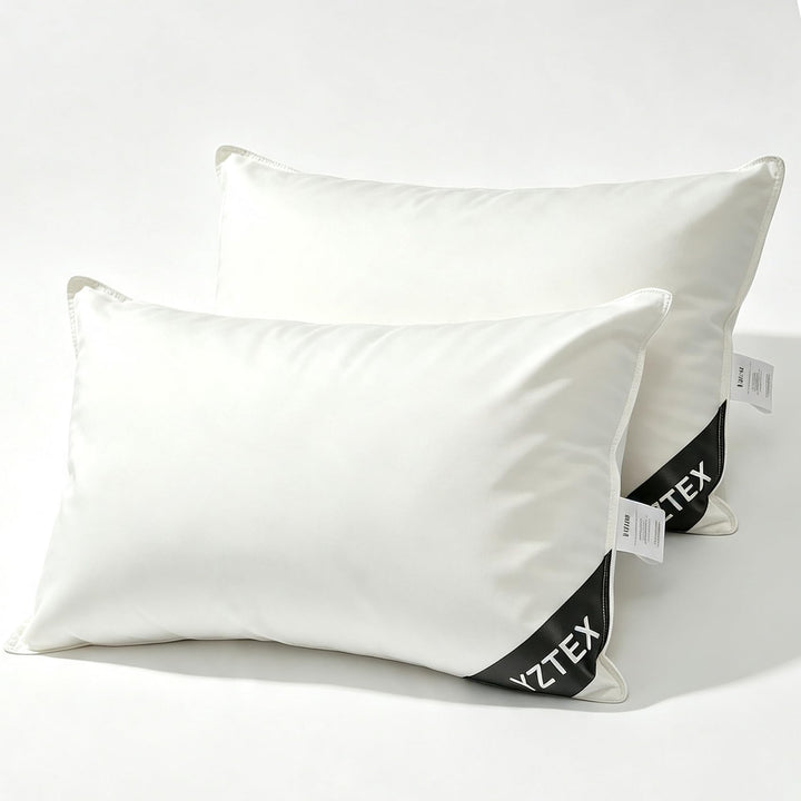 Gänsefedern und -daunen, 100 % Baumwolle, weich, Hotelqualität, 2 Stück 15% Down Pillows, 15% Down P