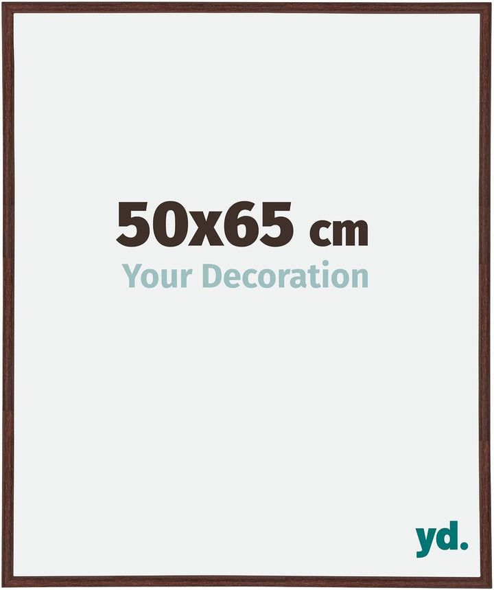 yd. Your Decoration - Bilderrahmen 50x65 cm - Braun - Bilderrahmen aus Kunststoff mit Acrylglas - An