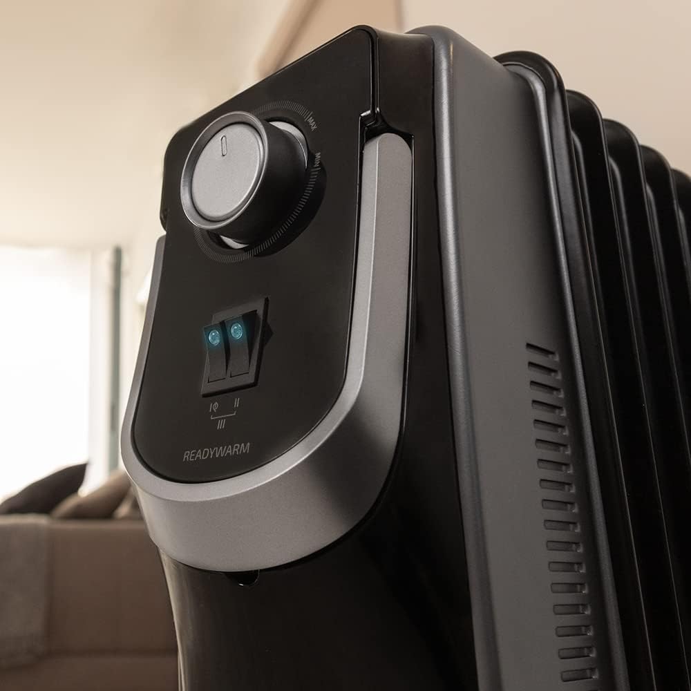 Cecotec Öl-Radiator ReadyWarm 9000 Space 360º Black. 2000 W, 9 Module, 3 Leistungsstufen, Kabelaufbe
