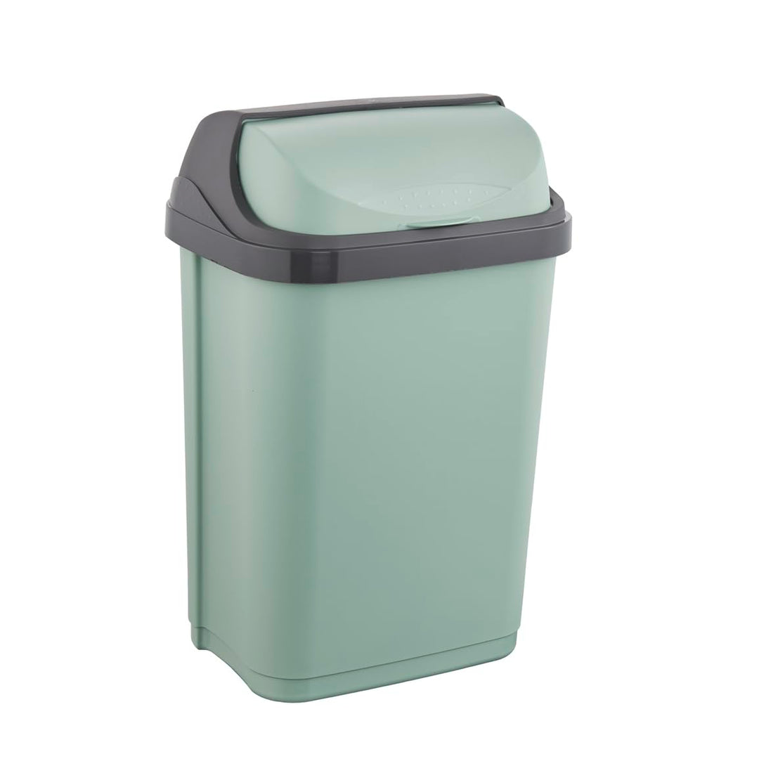 keeeper Abfallbehälter mit Rolldeckel, 10 l, 25,5 x 19 x 39 cm, Rasmus, Grün (Nordic Green) Nordic G