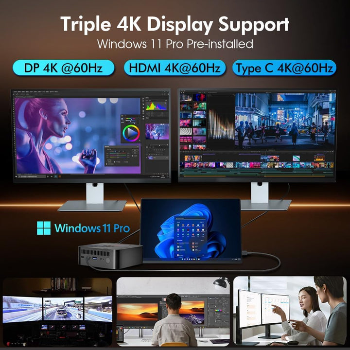 Blackview MP100 Pro Mini PC, Intel i3-1215U (bis to 4.4GHz), DDR4 16GB (Up to 64GB) RAM 512GB (Max 2