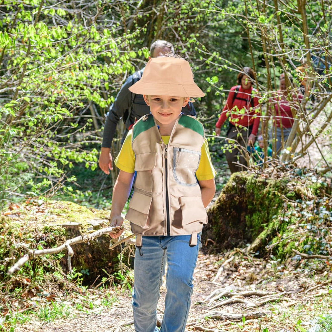 Forscherset für Kinder Exploration Spielzeug mit Weste und Hut Forscher Kostüm Kinder Naturerkundung
