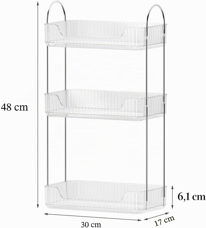 Make up Organizer, Kosmetik Organizer, Beauty Organizer, Hautpflege Organizer für Badezimmer (3 Schi