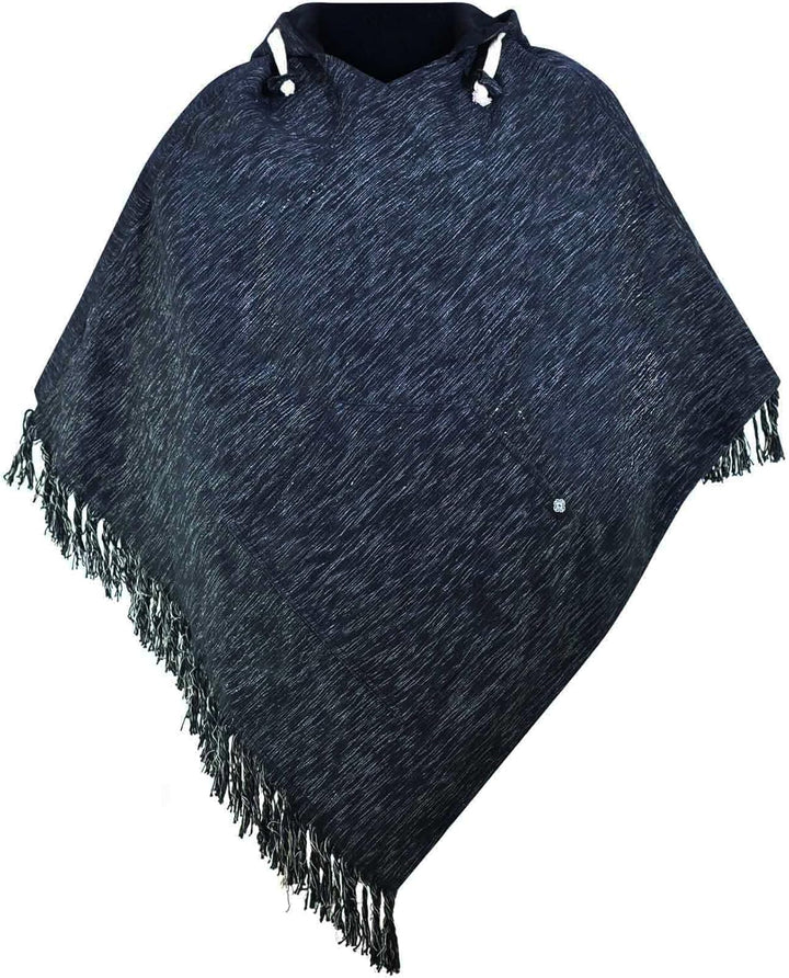 virblatt - Poncho Herren | Baumwolle | Herren Poncho Winter |zum Wenden| Mexiko Poncho Herren warm K