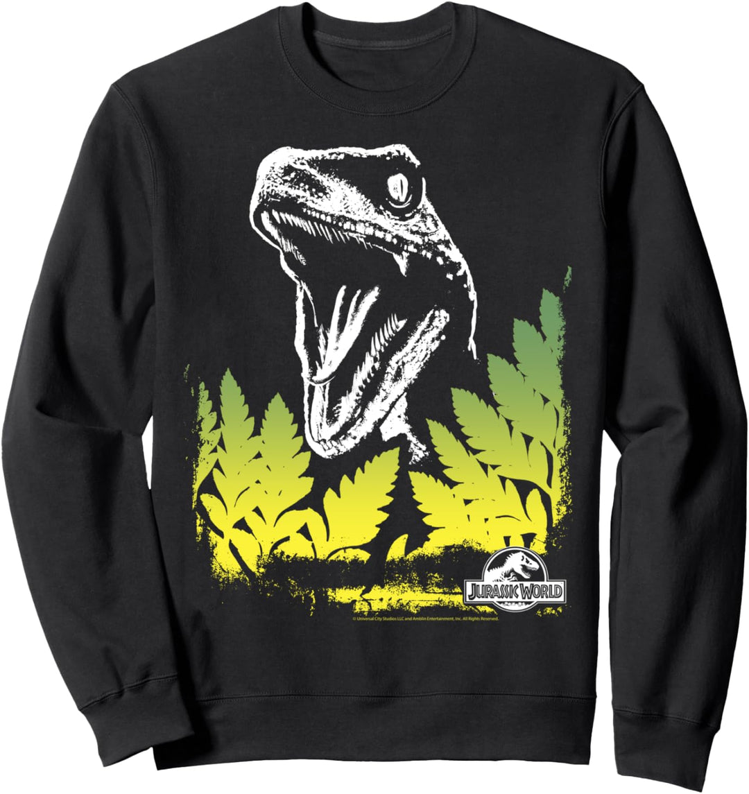 Jurassic World Raptor brüllt hinter Büschen Sweatshirt