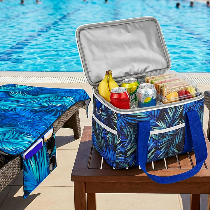 Grosse Thermo-Kühltasche 15L Isolierte Picknicktasche für Strand, Camping &amp; Einkauf. Faltbare Thermo