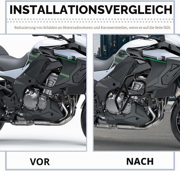 Fayedenicy Motorrad Motorschutz Stossstange Autobahn Sturzbügel Sturzpads Gastank Fallschutz für K.a