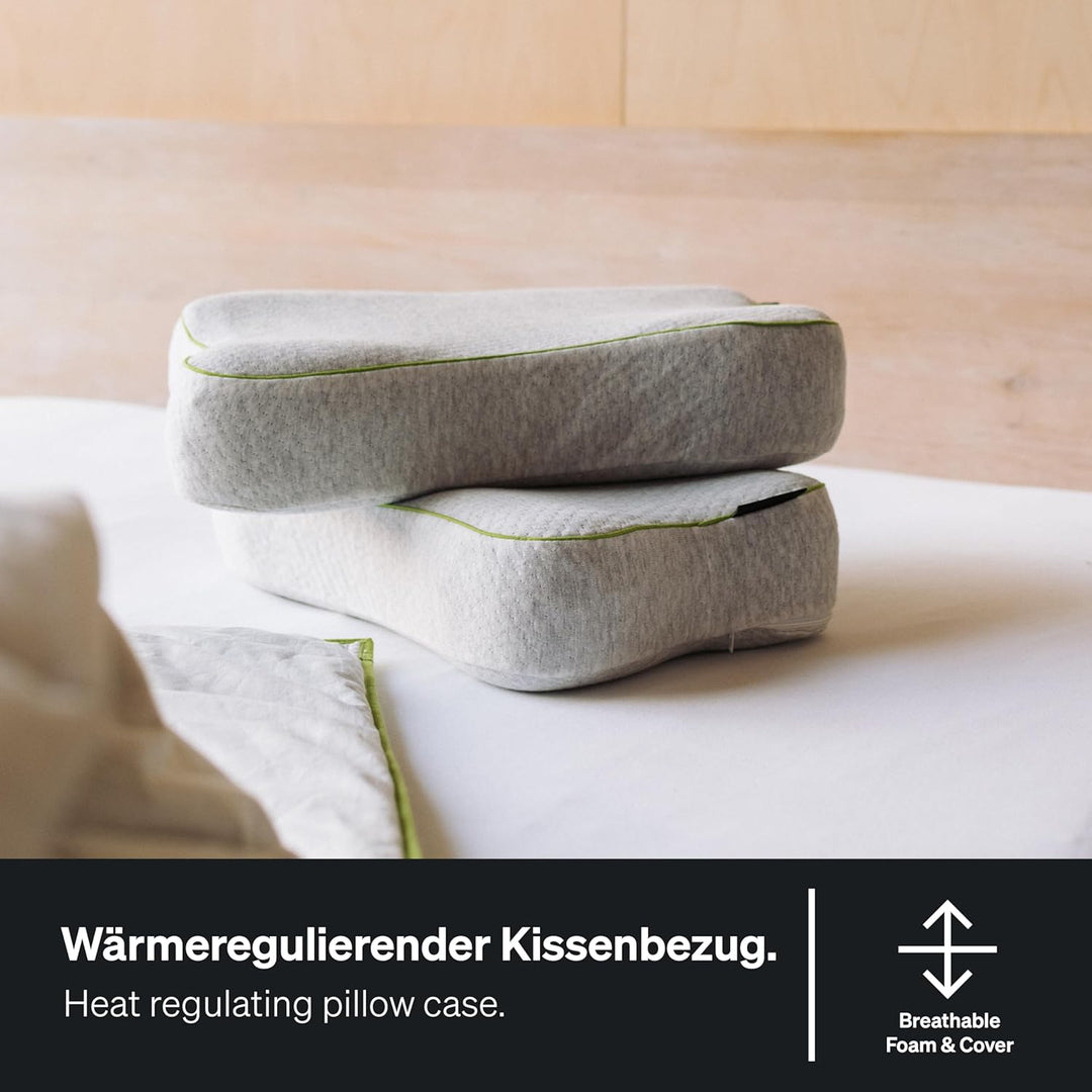 BLACKROLL® Recovery Pillow Set Climate (50 x 30 cm), Kissen mit zusätzlichem Climate-Bezug, ergonomi