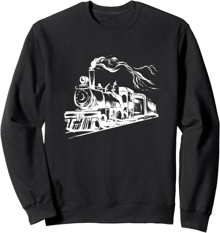 Lokomotive Dampflok Züge Eisenbahn Zugführer Geschenk Sweatshirt