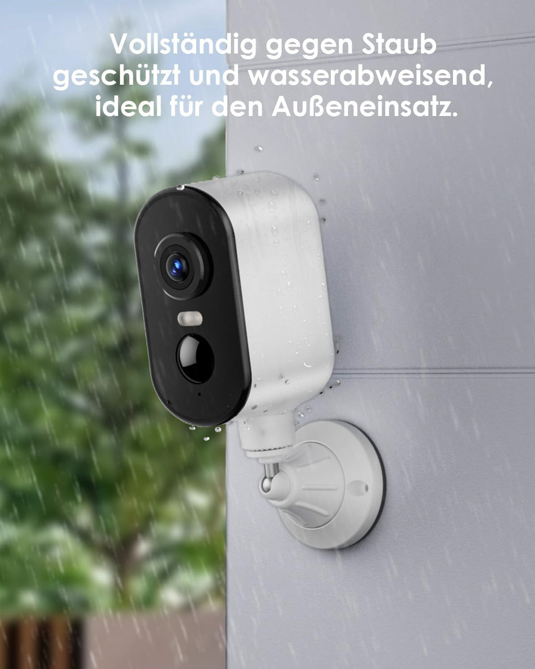 CZEview 2K Überwachungskamera Aussen Akku, Magnetische Montage,Bewegungserkennung,WLAN Kabellose Übe