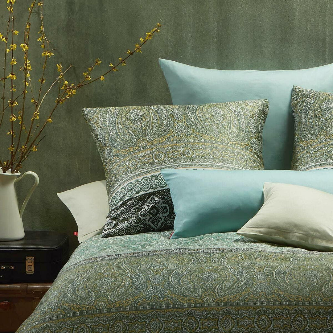 fleuresse Mako-Satin Bettwäsche Modern Classic Oldham Herbs 1 Bettbezug 135 x 200 cm + 1 Kissenbezug