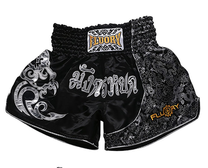 FLUORY Muay Thai Fight Shorts, MMA Shorts Bekleidung Training Käfig Kampf Grappling Martial Arts Kic