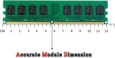 4GB Kit (2X2GB) PC2 6400 RAM, DDR2 800 PC2-6400U 4GB DDR2 2Rx8 CL6 1,8V Desktop Arbeitsspeicher Memo