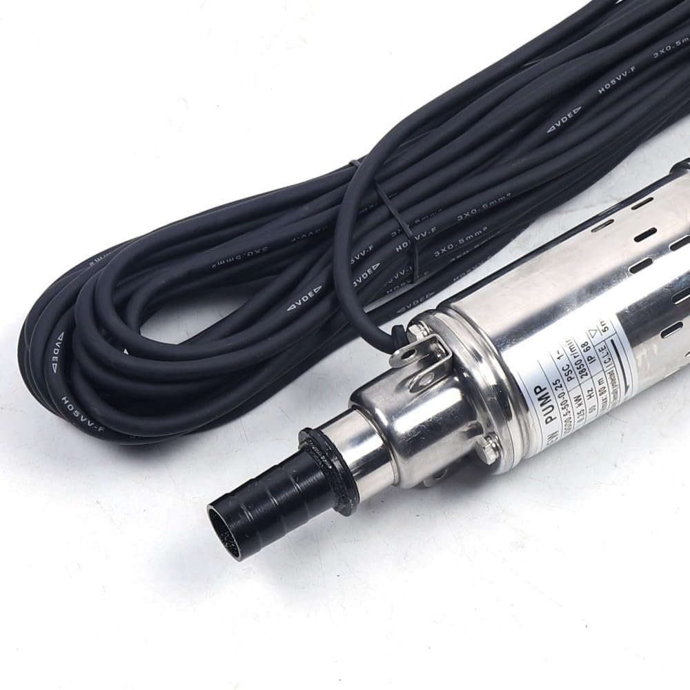 3" Zoll 250W Tiefbrunnenpumpe Brunnenpumpe Schraubenpumpe Tauchpumpe 1600 L/h
