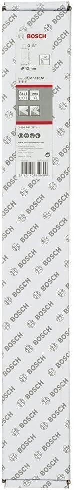 Bosch Professional 2608601357 Diamantnassbohrkrone für Beton 42x400mm, 42 mm, blau, 42 mm