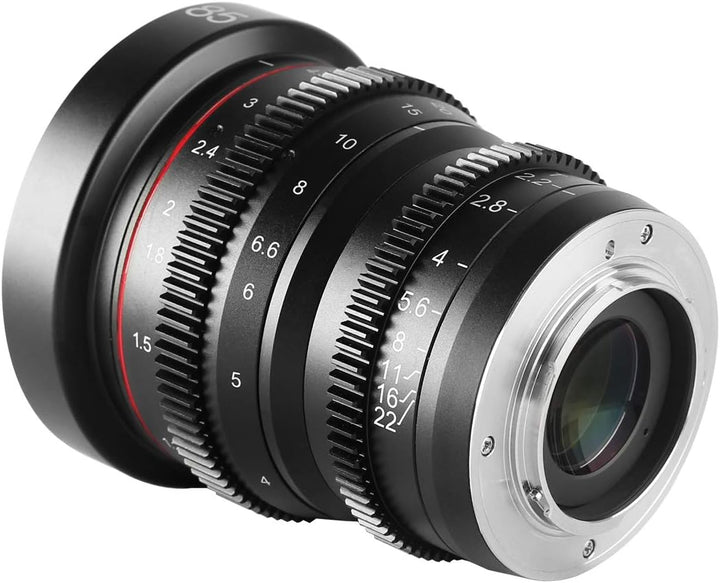 Meike 85mm T2.2 Mini Fixed Prime Manueller Fokus Weitwinkel-Kinoobjektiv für M43 Micro Four Thirds M