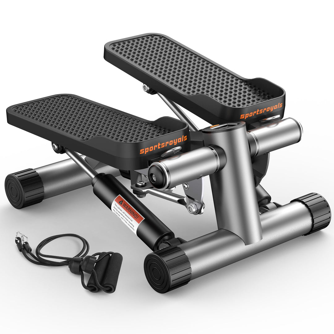 Sportsroyals Exercise Stair Stepper für Zuhause – Up-Down Swing Stepper mit Power Ropes for Bein/Arm