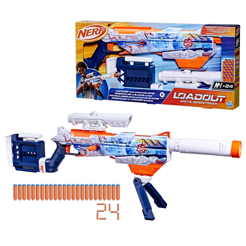 Nerf Loadout Arctic Zerostriker Blaster und N1 Darts, LOADOUT ARCTIC ZEROSTRIKER