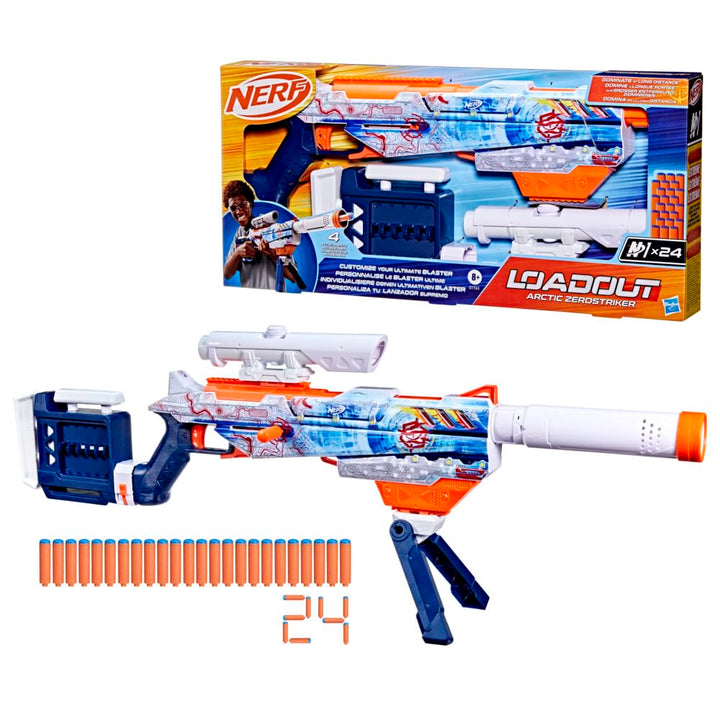 Nerf Loadout Arctic Zerostriker Blaster und N1 Darts, LOADOUT ARCTIC ZEROSTRIKER