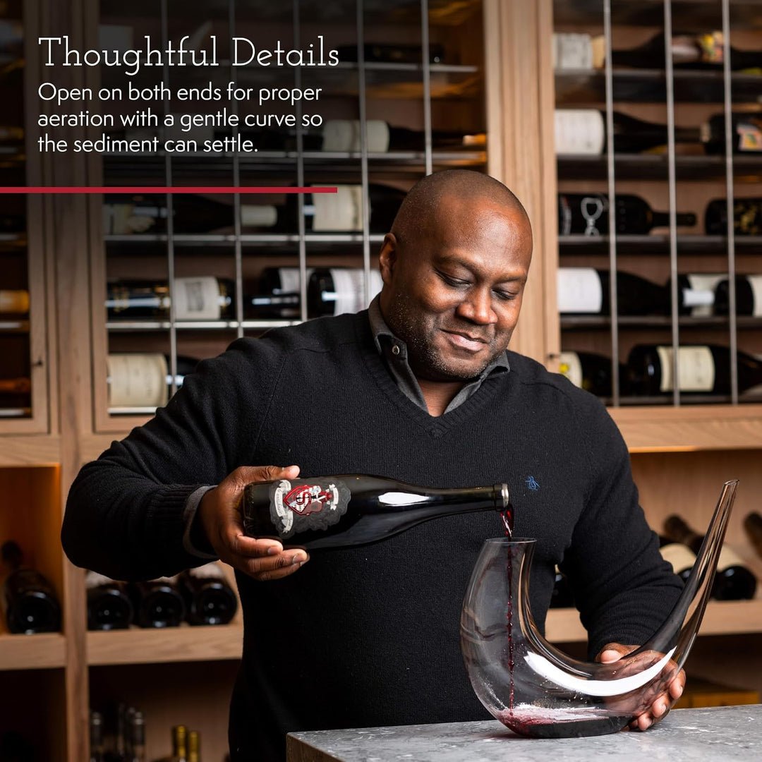Gabriel Glas Decanter "Alpha" - Design Weindekanter aus hochwertigem Glas Farblos, Farblos