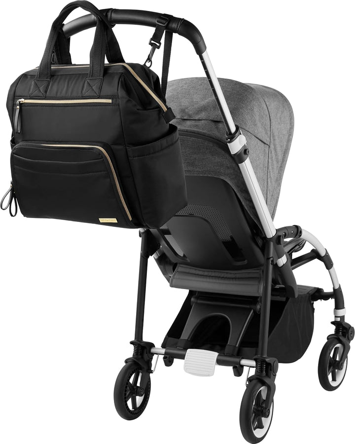 Skip Hop 200150 Main Frame Wide Open Backpack, Black Schwarz, Schwarz
