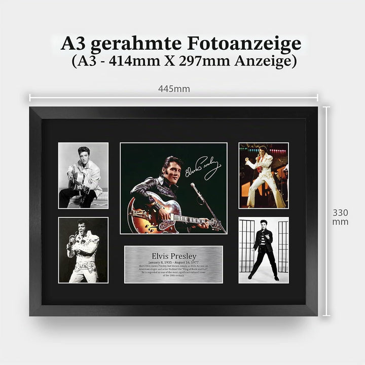 HWC Trading FR A3 Elvis Presley Musician The King Geschenke Gedruckt Signiert Autogramm Bild Für Mus