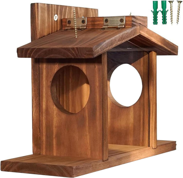 Eichhörnchenhaus, Eichhörnchenfutter für Aussen, Eichhörnchenhaus, leicht zu füllen Holzvogelfutterh