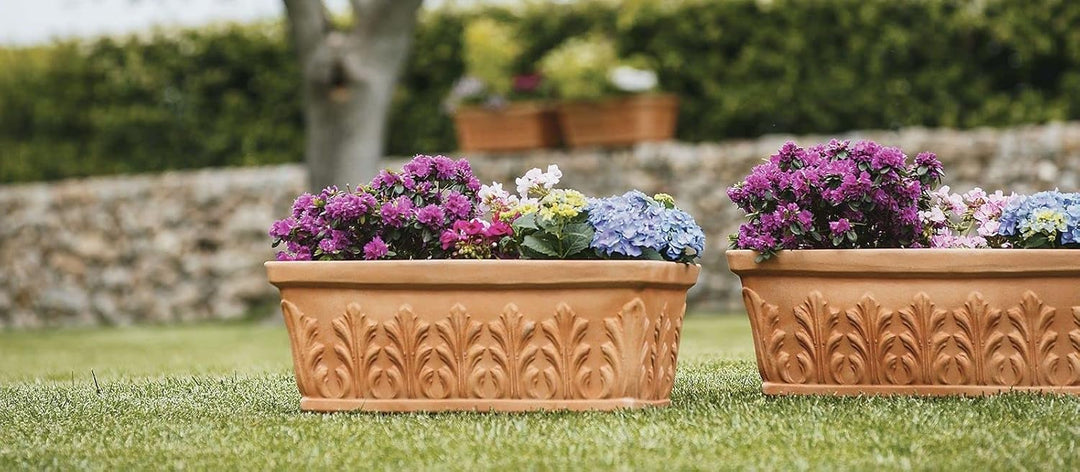 Mein-PFLANZTOPF - Blumentopf Mailand qualitativ hochwertiger Blumenkasten aus Kunststoff in Terrakot