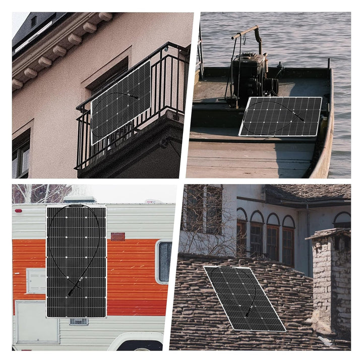 1000W 12V Flexibel Solarpanel 10x100W 18V Monokristalline Photovoltaik Solarmodule für Batterien, Wo