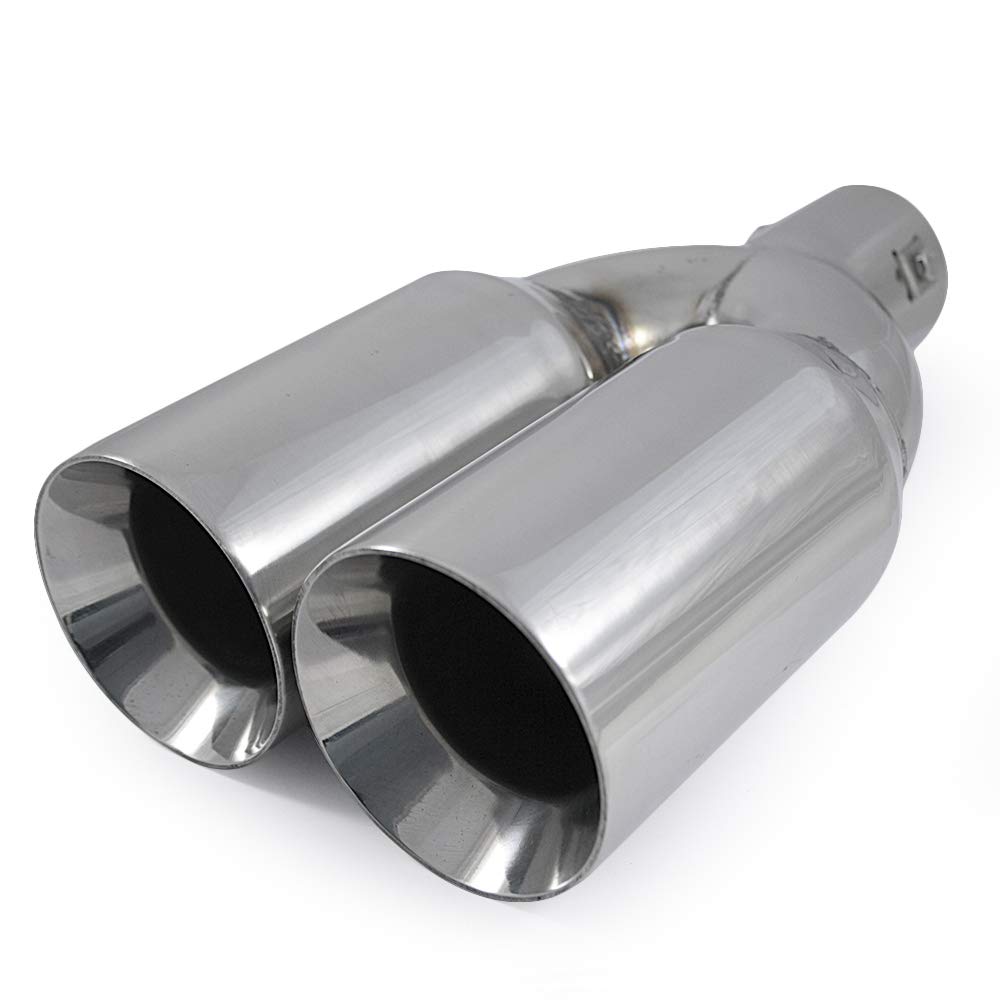 Doppel Dual Auspuffblende Endrohr Endstuck Auspuff Blende Schalldampf Sportauspuff Universell Schall