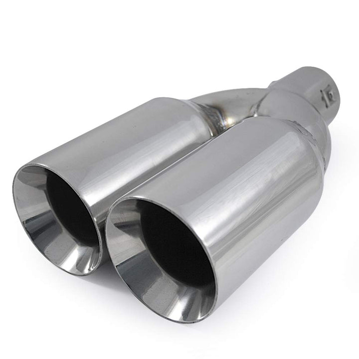 Doppel Dual Auspuffblende Endrohr Endstuck Auspuff Blende Schalldampf Sportauspuff Universell Schall