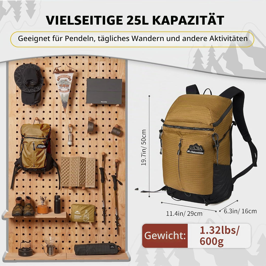 Naturehike Wanderrucksack 25L/35L Herren Damen Reiserucksack Wasserdichter Trekkingrucksäcke für Out