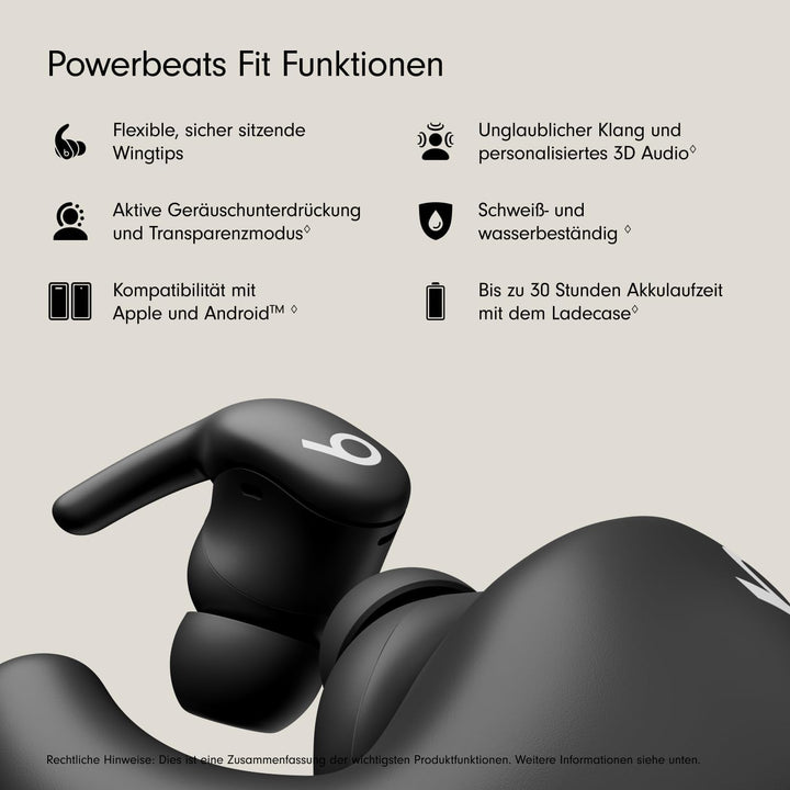 Beats Powerbeats Fit – Kabellose Workout In-Ear Kopfhörer mit Geräuschunterdrückung, IPX4, bis zu 30