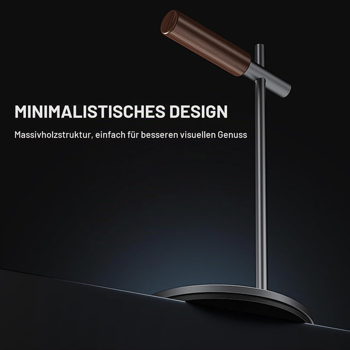 Kopfhörerständer aus Eichenholz, Headset Ständer für Schreibtisch, Universal Halterung Halter für Ai