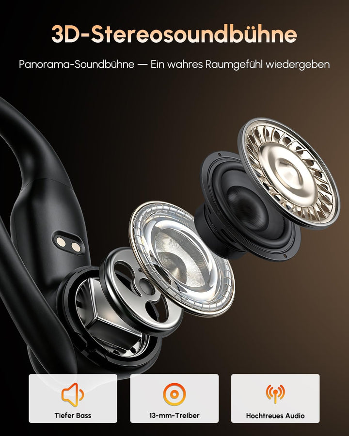 MINISO MS219 Kopfhörer Sport 2026 Neueste, Ohrhörer Bluetooth 6.0 mit Ohrbügel, In Ear Kopfhörer Blu
