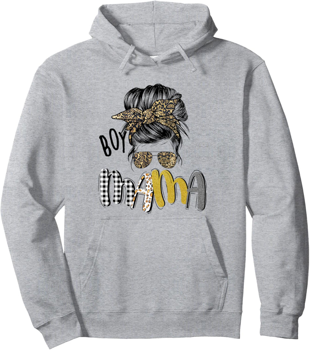 Boy Mama Shirt für Jungen mit Leopardenmuster Pullover Hoodie